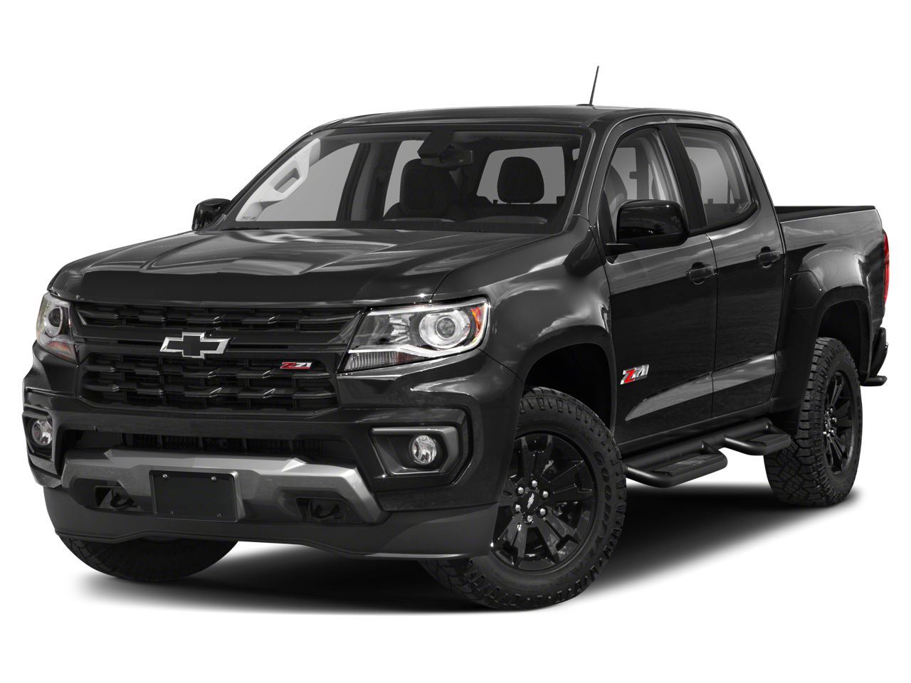 2022 Chevrolet Colorado Z71 in Satin Steel Metallic — front three-quarter view