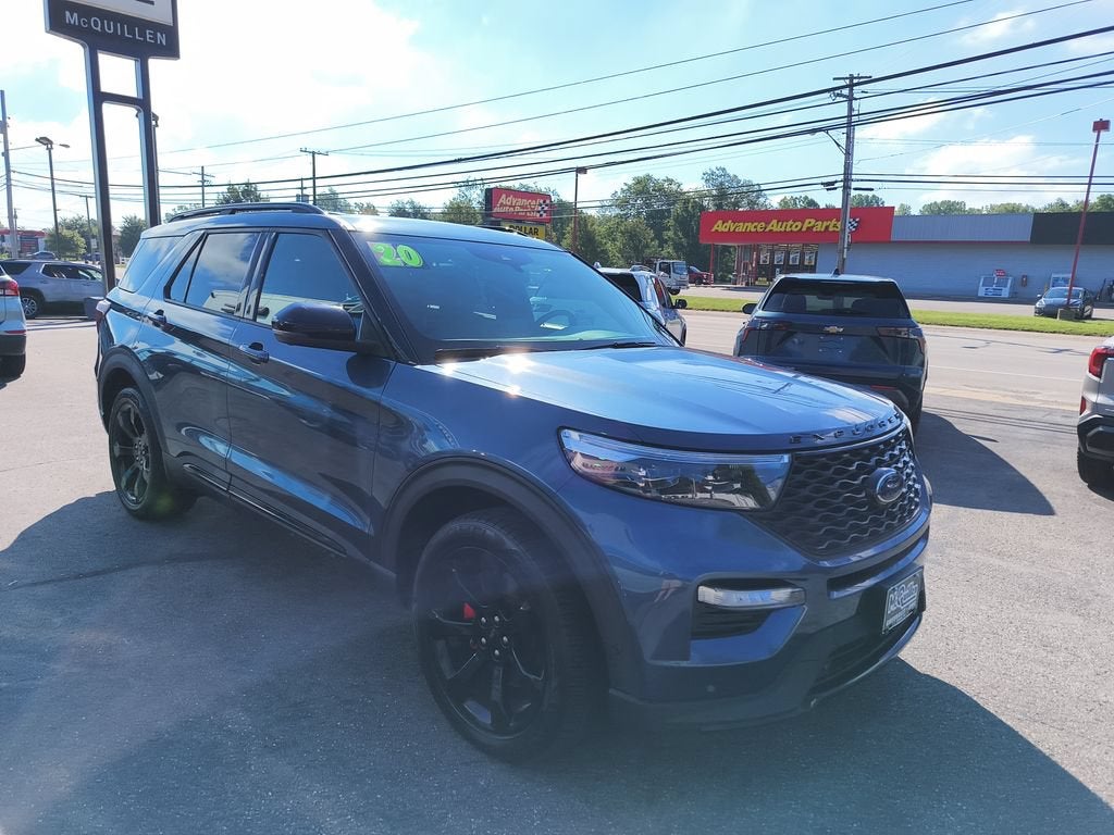 2020 Ford Explorer ST in Blue — front three-quarter view