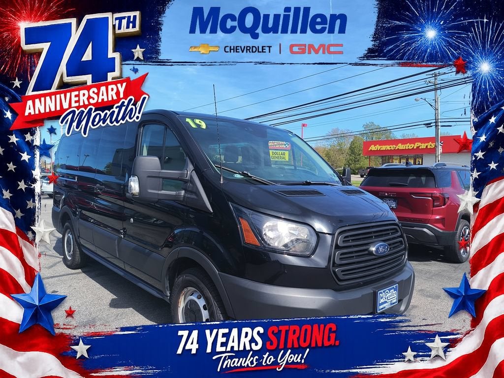 2019 Ford Transit-150 XL in Black — front three-quarter view