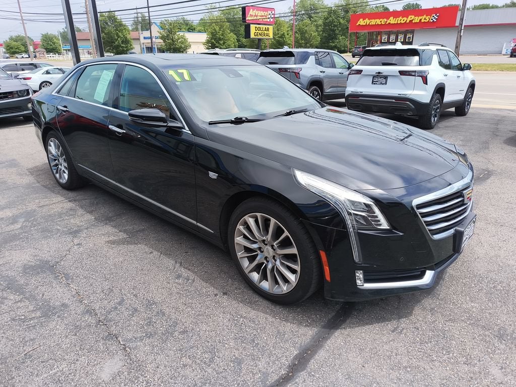 2017 Cadillac CT6 Luxury AWD in Black Raven — front three-quarter view