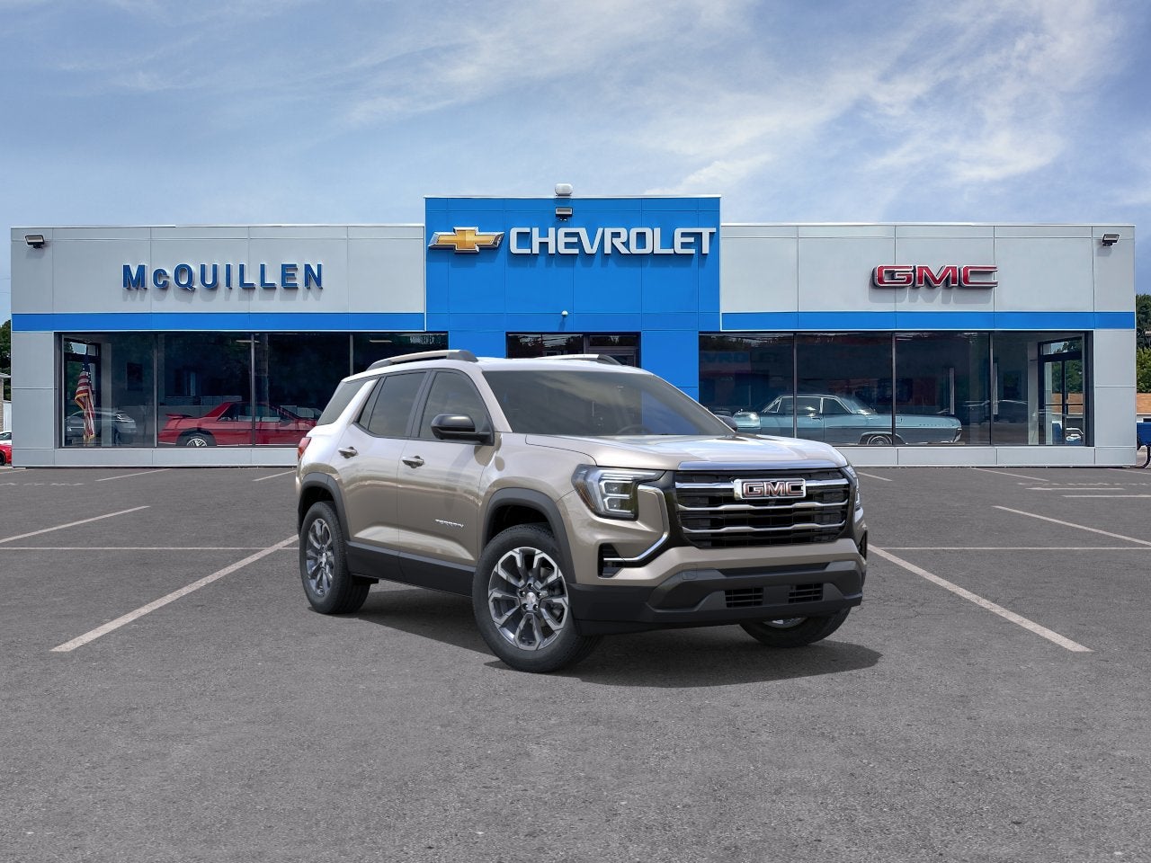 2026 GMC Terrain Elevation in Riverstone Metallic — front three-quarter view