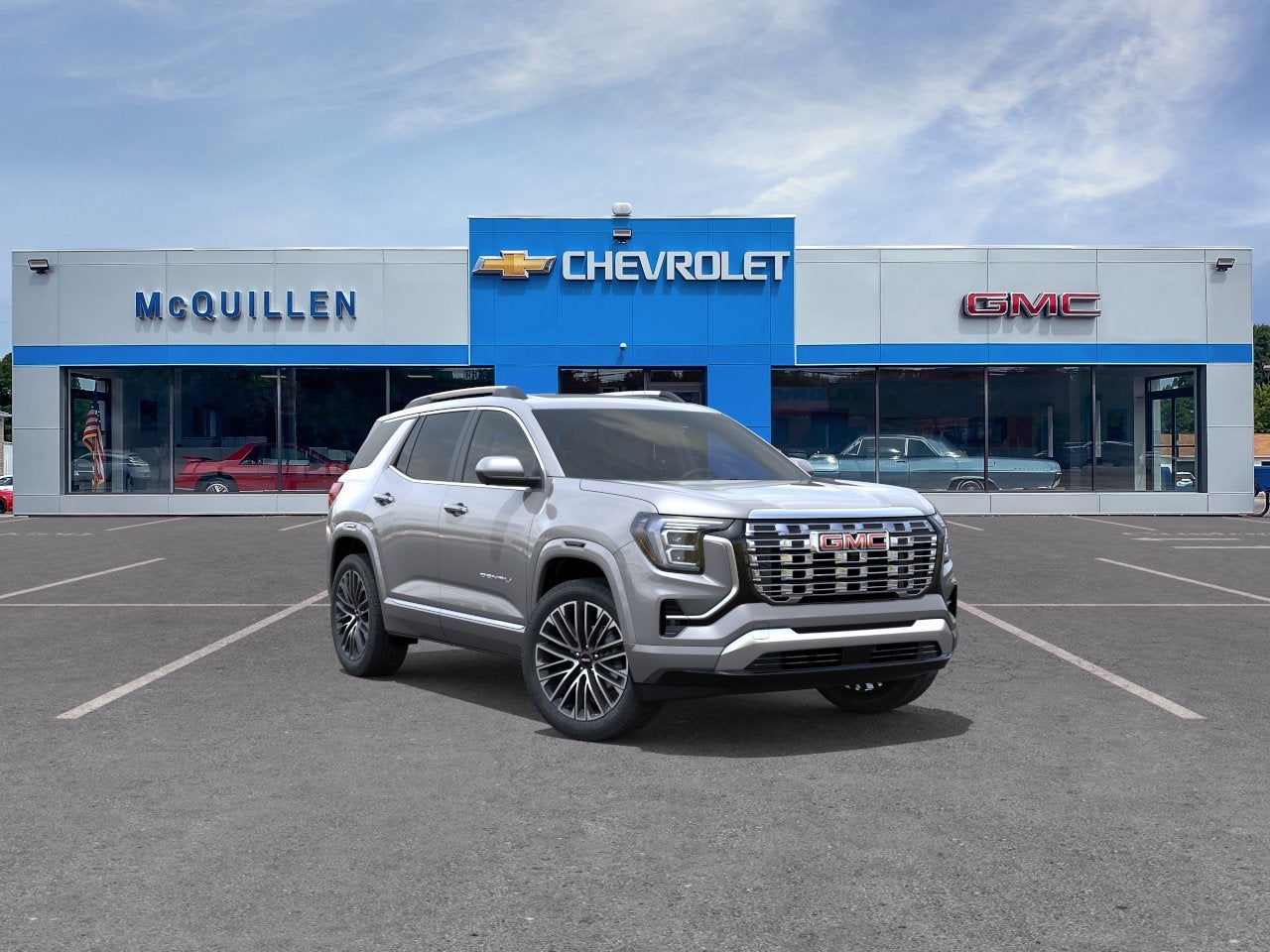 2026 GMC Terrain Denali in Sterling Metallic — front three-quarter view