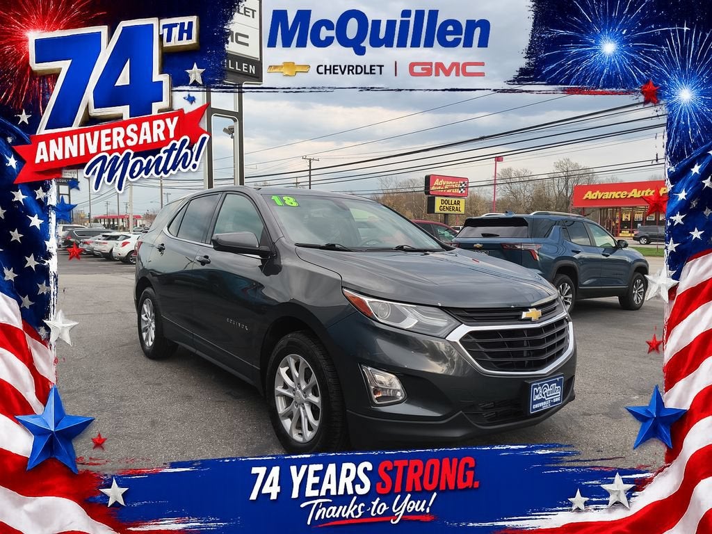 2018 Chevrolet Equinox LT in Nightfall Gray Metallic — front three-quarter view
