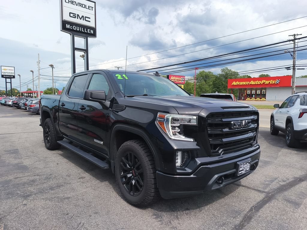 2021 GMC Sierra 1500 Elevation in Onyx Black — front three-quarter view