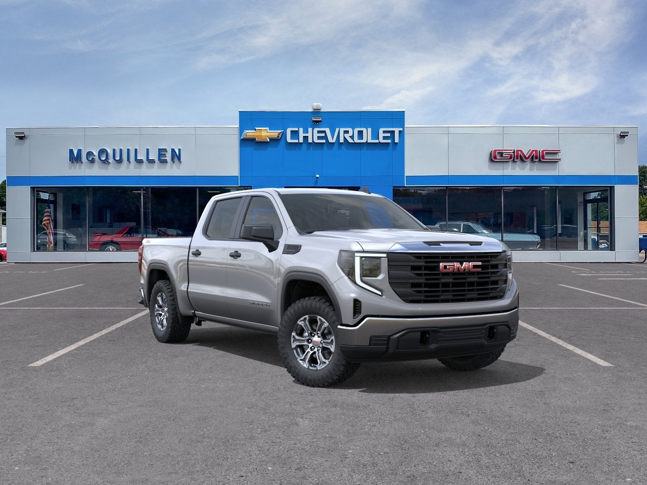 2026 GMC Sierra 1500 Pro in Sterling Metallic — front three-quarter view